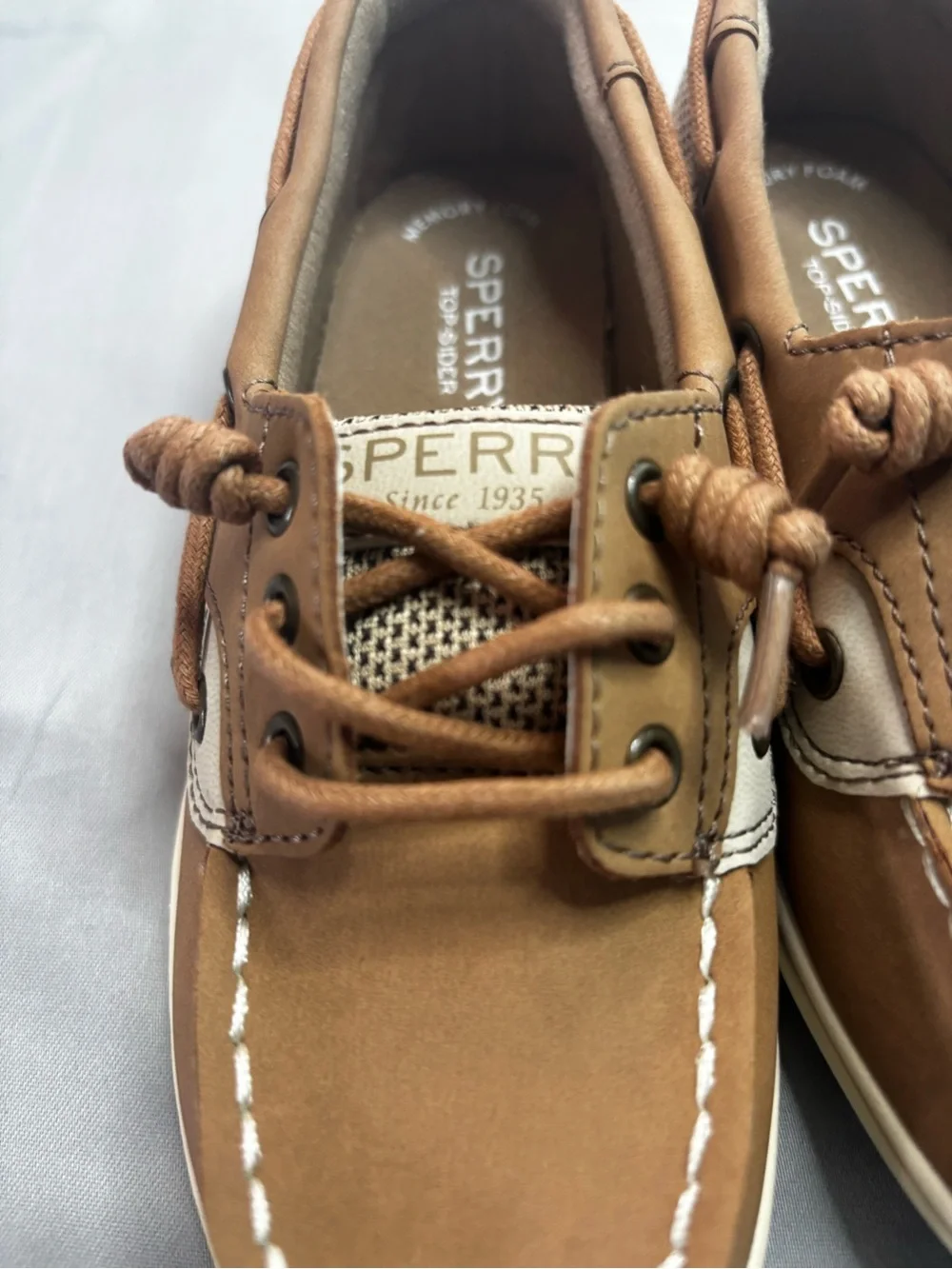 Sperry Kids Tan/Brown Classic Boat Moccasins